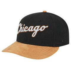 Chicago White Sox New Era Team Suede Visor Low Profile 59FIFTY Fitted Hat - Black Hats