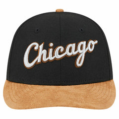 Chicago White Sox New Era Team Suede Visor Low Profile 59FIFTY Fitted Hat - Black Hats