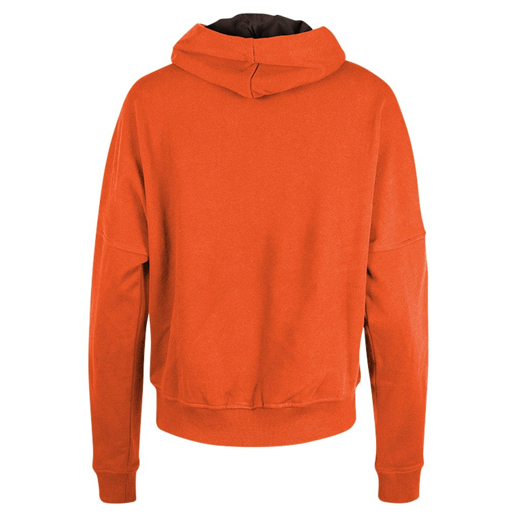 Cleveland Browns New Era Women's Throwback Boxy Pullover Hoodie - Orange Hoodies