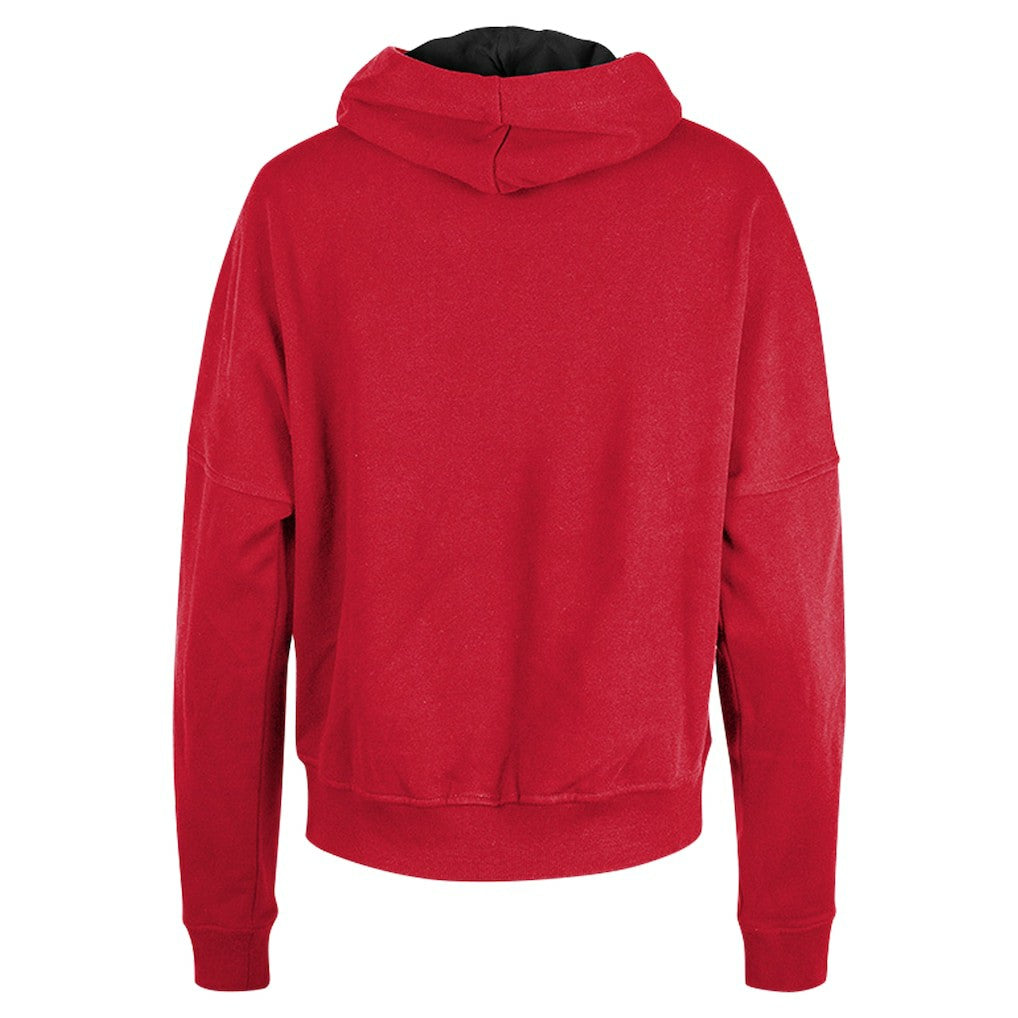 San Francisco 49ers New Era Women's Boxy Pullover Hoodie - Scarlet Hoodies