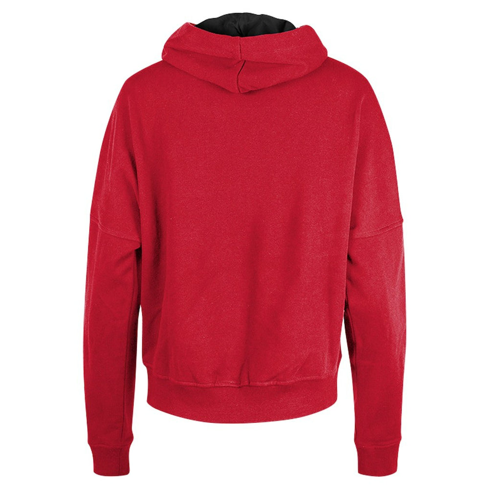 San Francisco 49ers New Era Women's Boxy Pullover Hoodie - Scarlet Hoodies