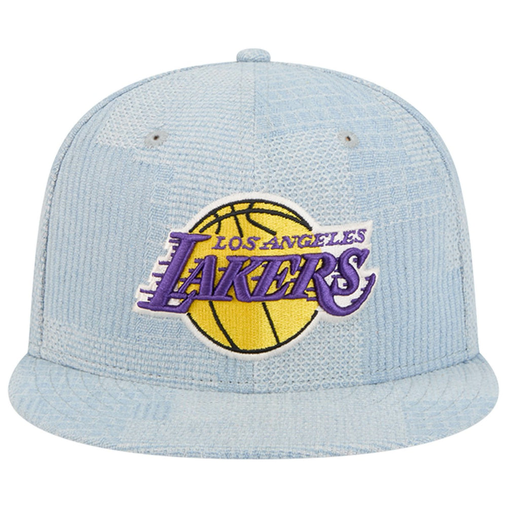 Los Angeles Lakers Injection Denim Patchwork 9FIFTY Snapback Hat Denim - New Era