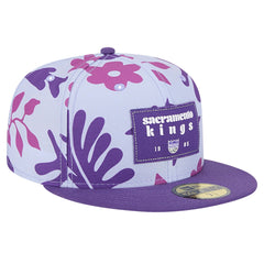 Sacramento Kings Palm Fronds 2-Tone 59FIFTY Fitted Hat Purple - New Era