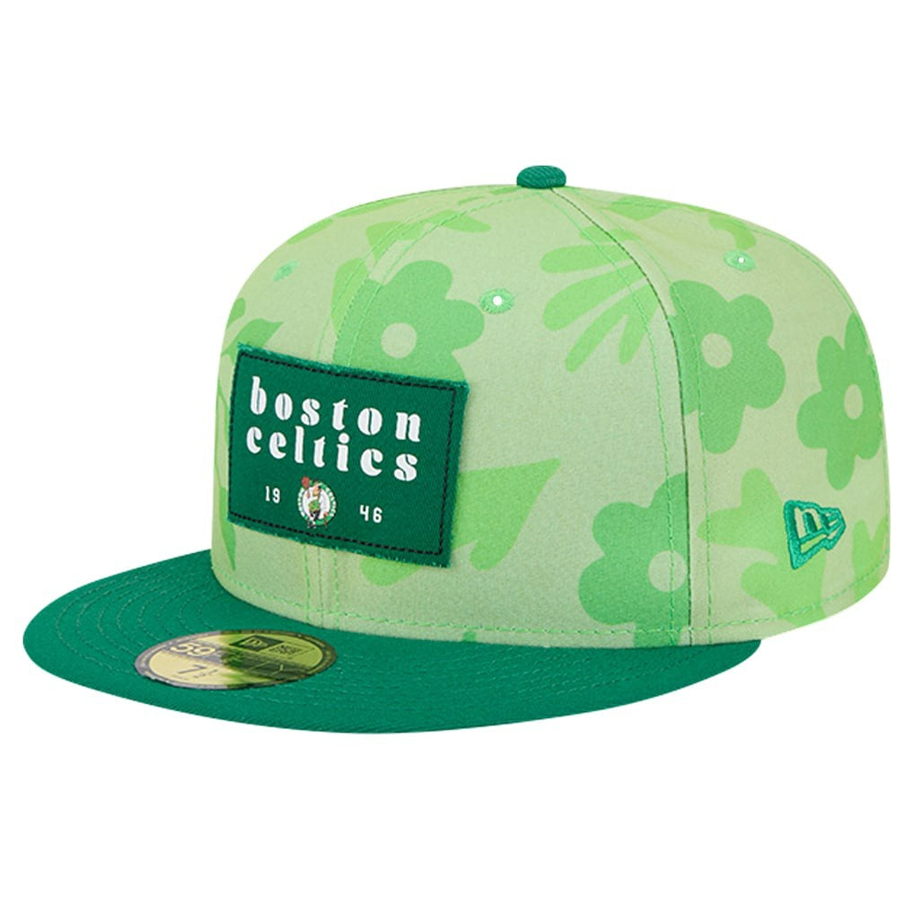 Boston Celtics Palm Fronds 2-Tone 59FIFTY Fitted Hat Kelly Green - New Era