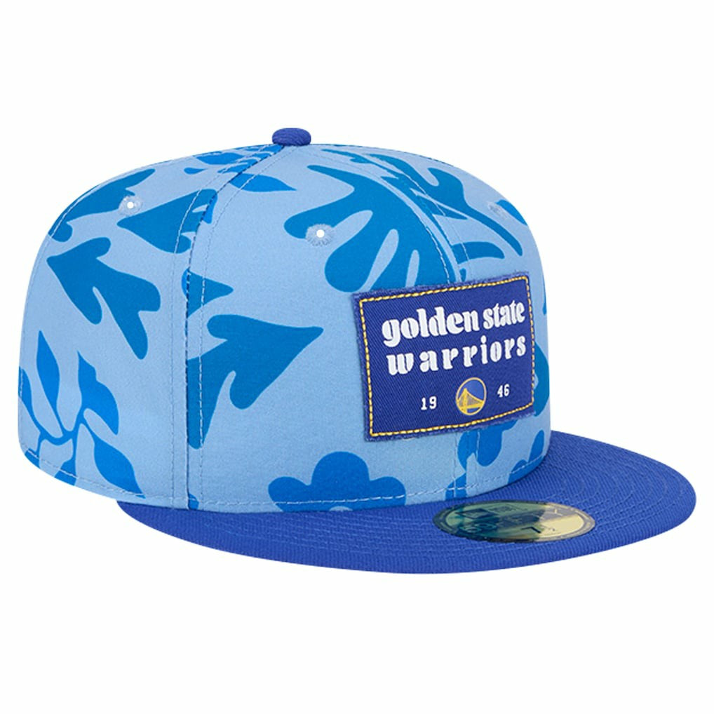 Golden State Warriors Palm Fronds 2-Tone 59FIFTY Fitted Hat Royal - New Era