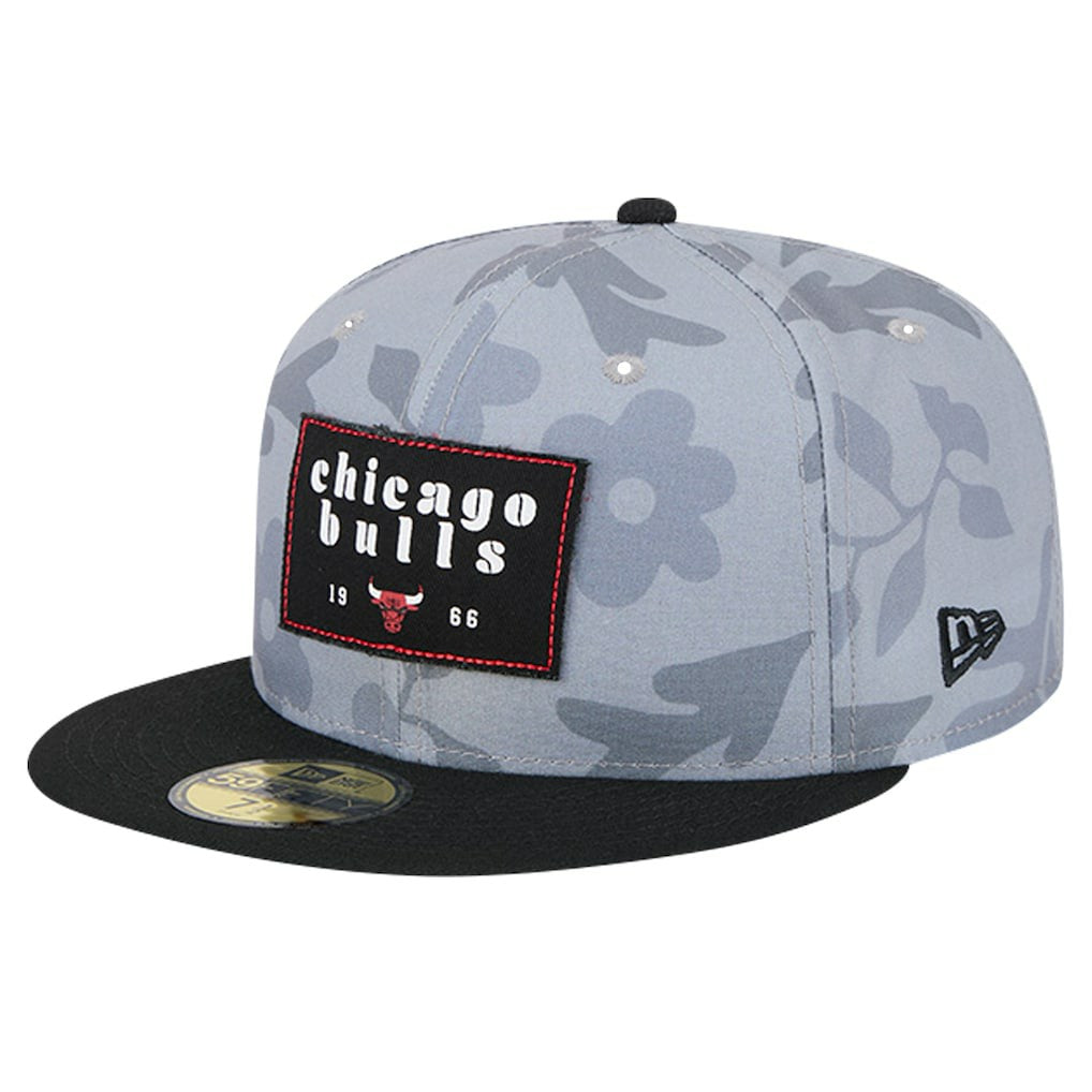 Chicago Bulls Palm Fronds 2-Tone 59FIFTY Fitted Hat Gray - New Era