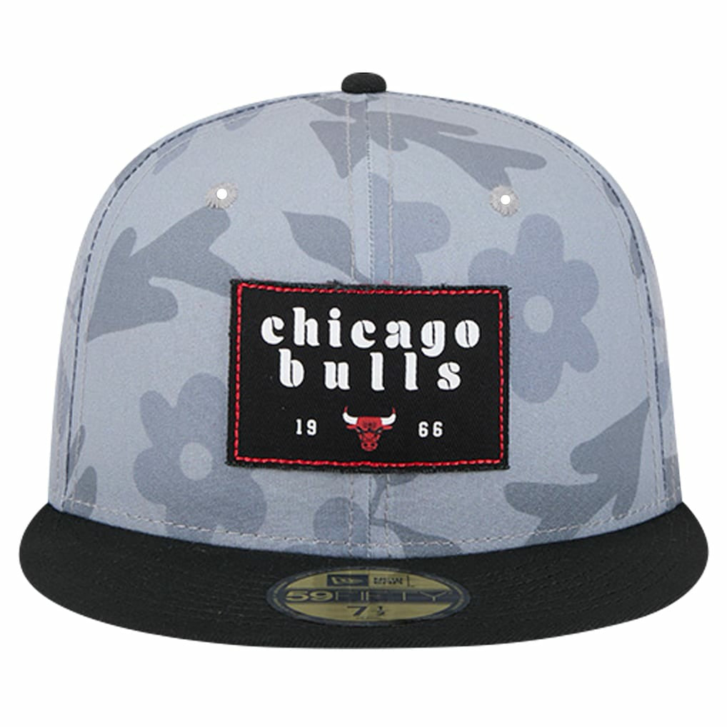 Chicago Bulls Palm Fronds 2-Tone 59FIFTY Fitted Hat Gray - New Era