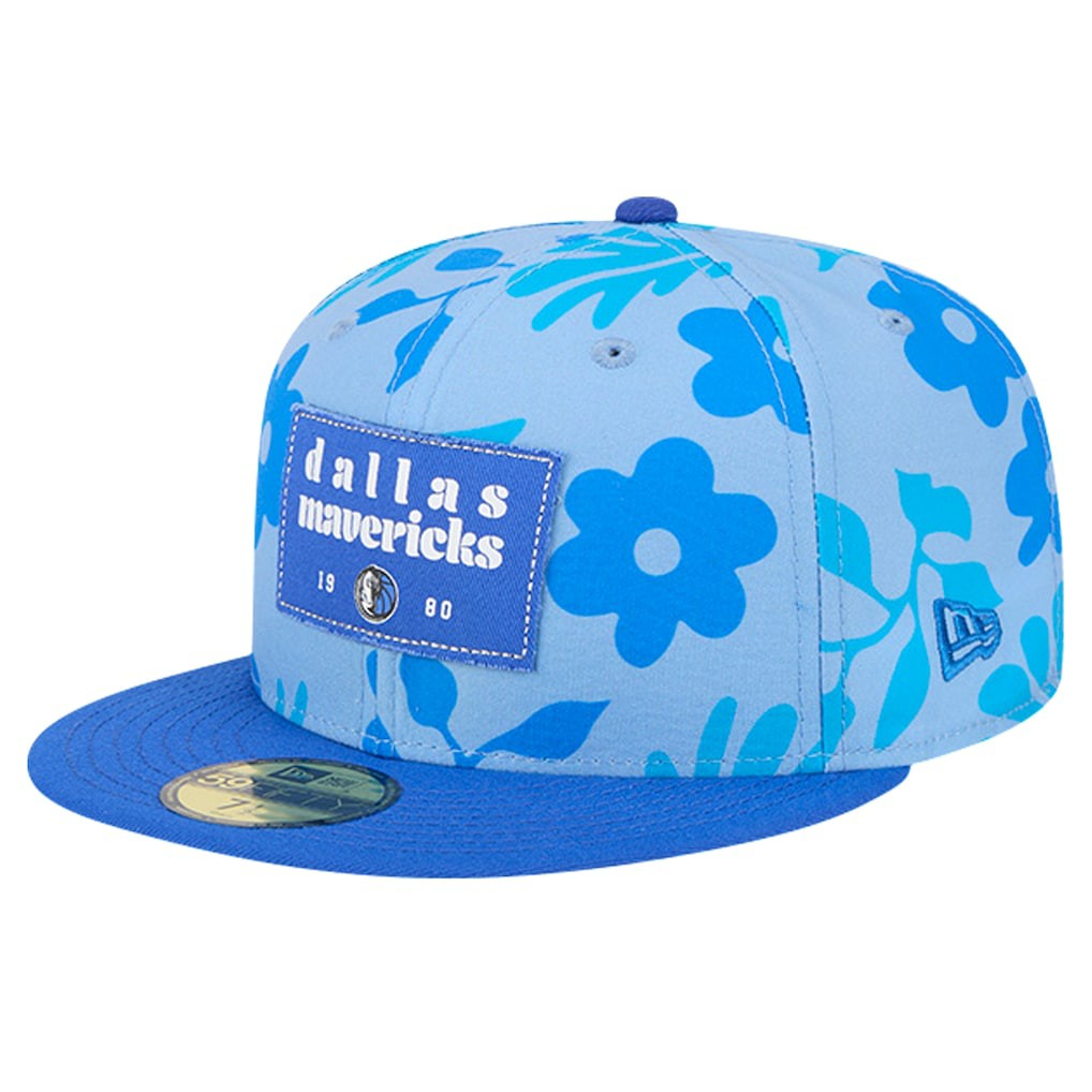 Dallas Mavericks Palm Fronds 2-Tone 59FIFTY Fitted Hat Blue - New Era