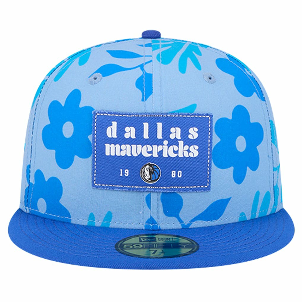 Dallas Mavericks Palm Fronds 2-Tone 59FIFTY Fitted Hat Blue - New Era