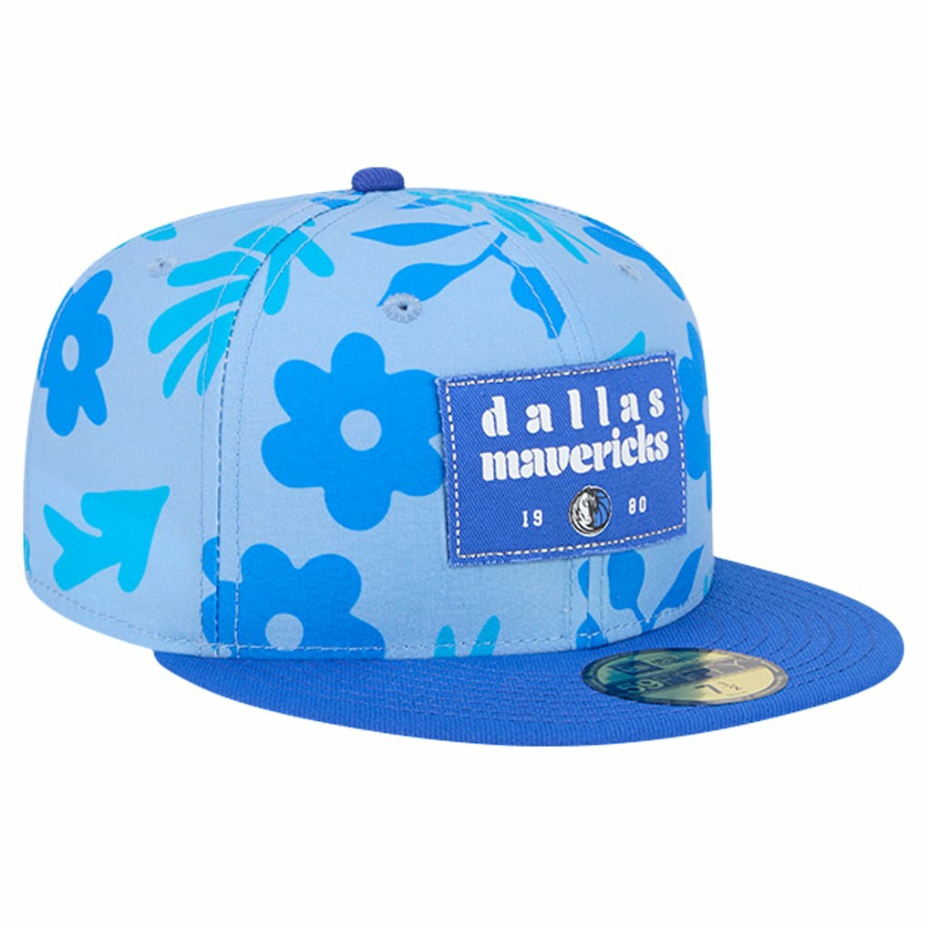 Dallas Mavericks Palm Fronds 2-Tone 59FIFTY Fitted Hat Blue - New Era