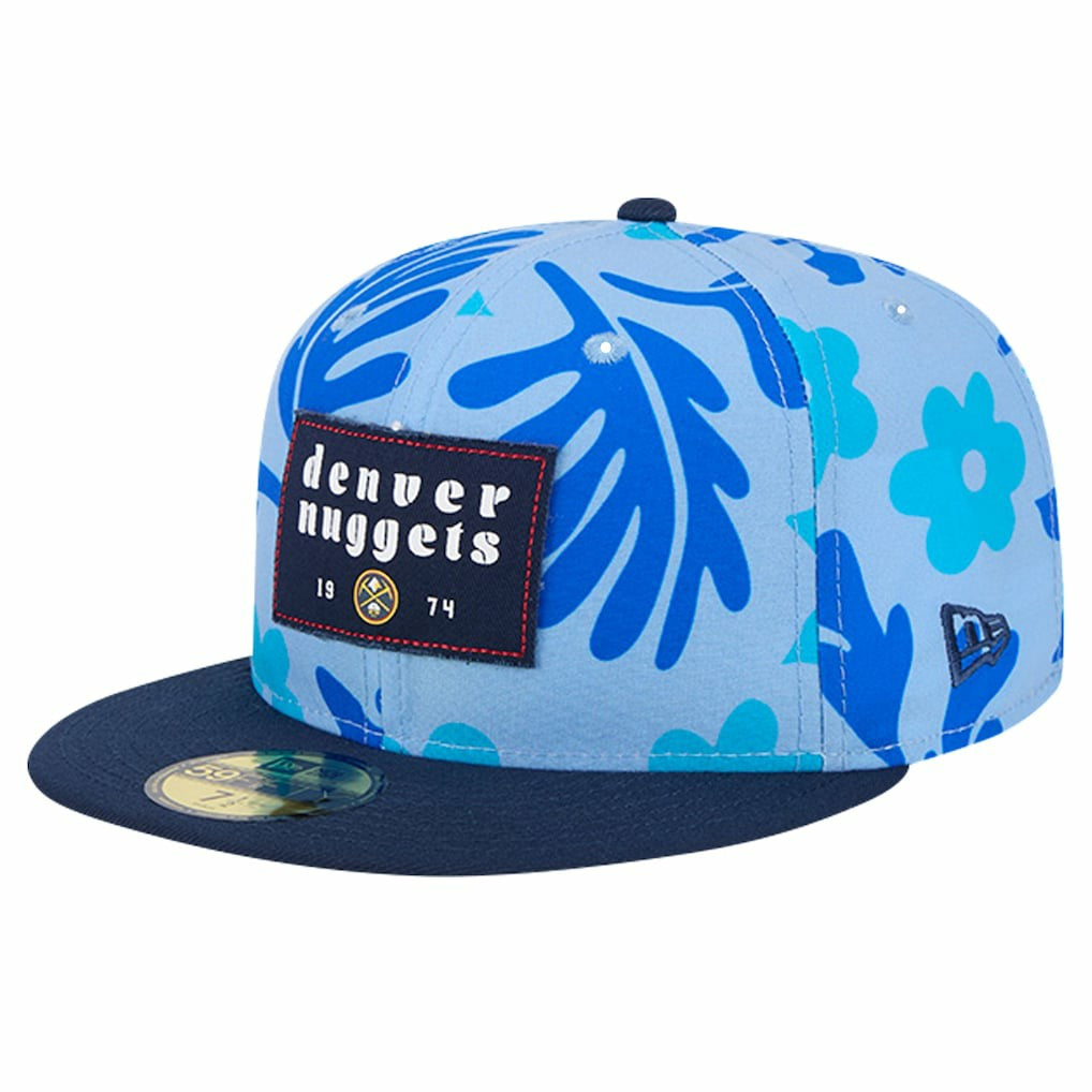 Denver Nuggets Palm Fronds 2-Tone 59FIFTY Fitted Hat Blue - New Era