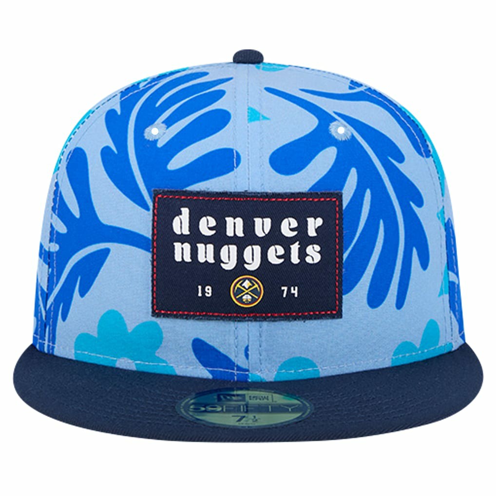Denver Nuggets Palm Fronds 2-Tone 59FIFTY Fitted Hat Blue - New Era