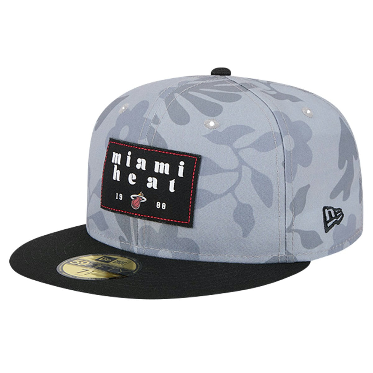 Miami Heat Palm Fronds 2-Tone 59FIFTY Fitted Hat Gray - New Era outlet