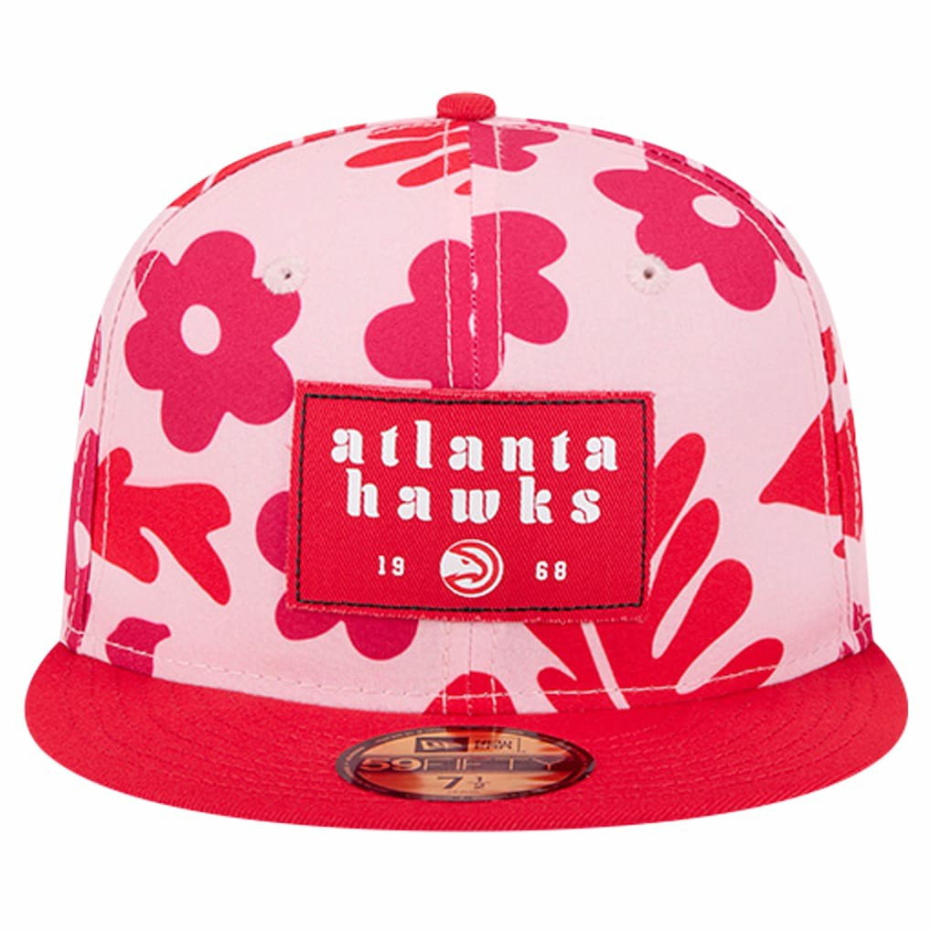 Atlanta Hawks Palm Fronds 2-Tone 59FIFTY Fitted Hat Red - New Era