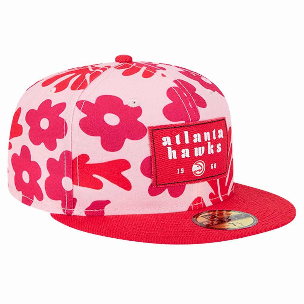 Atlanta Hawks Palm Fronds 2-Tone 59FIFTY Fitted Hat Red - New Era
