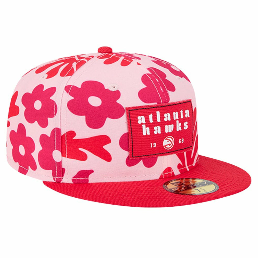 Atlanta Hawks Palm Fronds 2-Tone 59FIFTY Fitted Hat Red - New Era