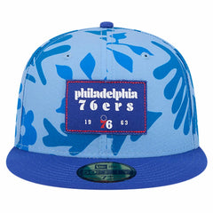 Philadelphia 76ers Palm Fronds 2-Tone 59FIFTY Fitted Hat Royal - New Era