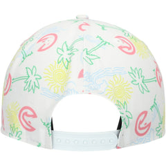Atlanta Hawks Palm Trees and Waves Golfer Adjustable Hat White - New Era