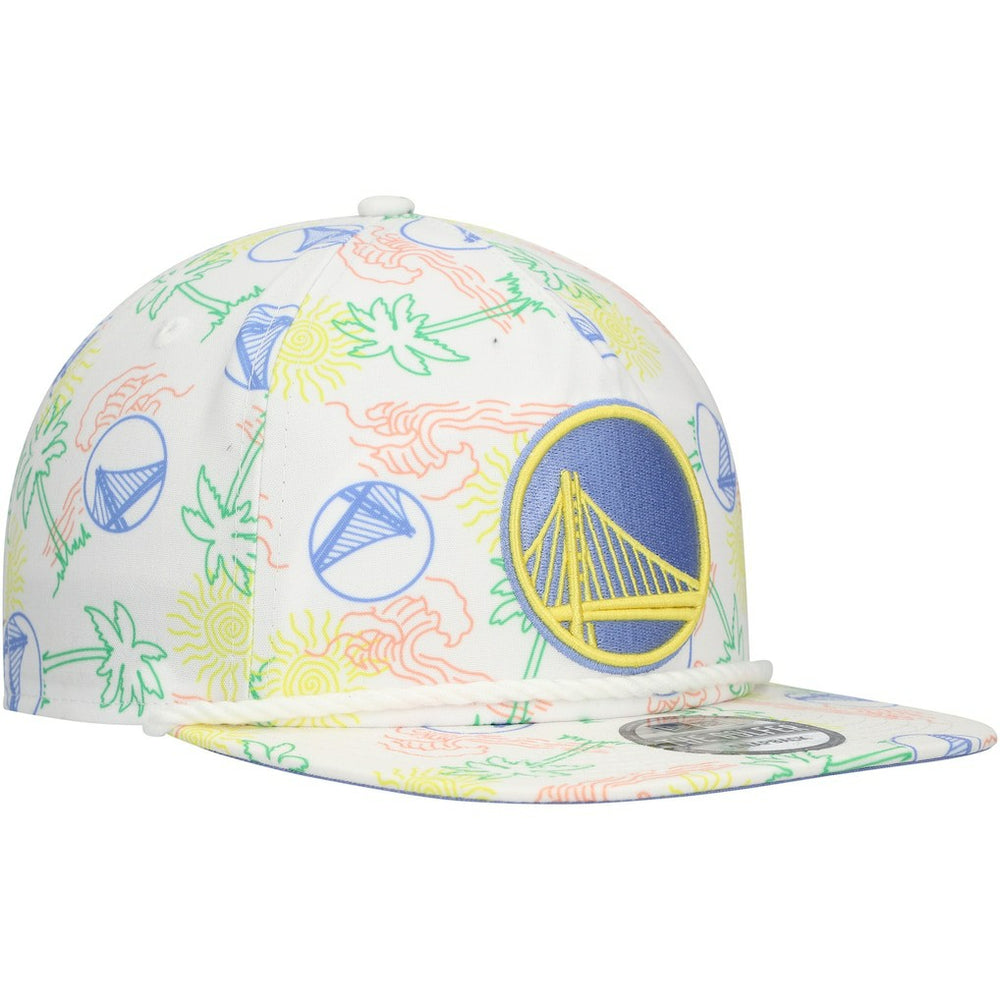 Golden State Warriors Palm Trees and Waves Golfer Adjustable Hat White - New Era