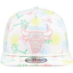 Chicago Bulls Palm Trees and Waves Golfer Adjustable Hat White - New Era