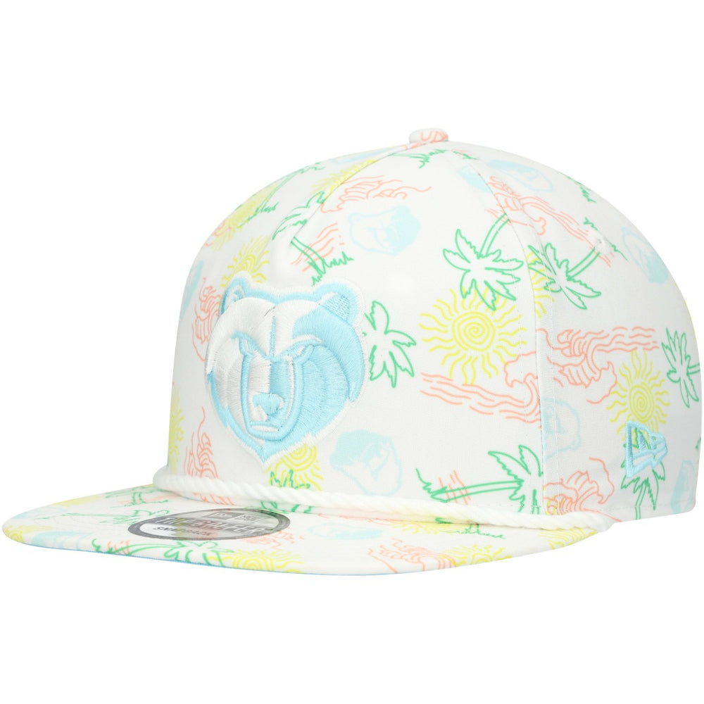 Memphis Grizzlies Palm Trees and Waves Golfer Adjustable Hat White - New Era