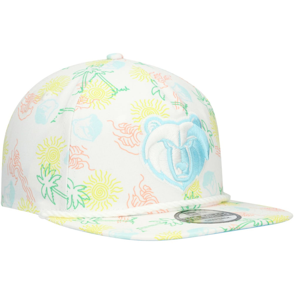 Memphis Grizzlies Palm Trees and Waves Golfer Adjustable Hat White - New Era
