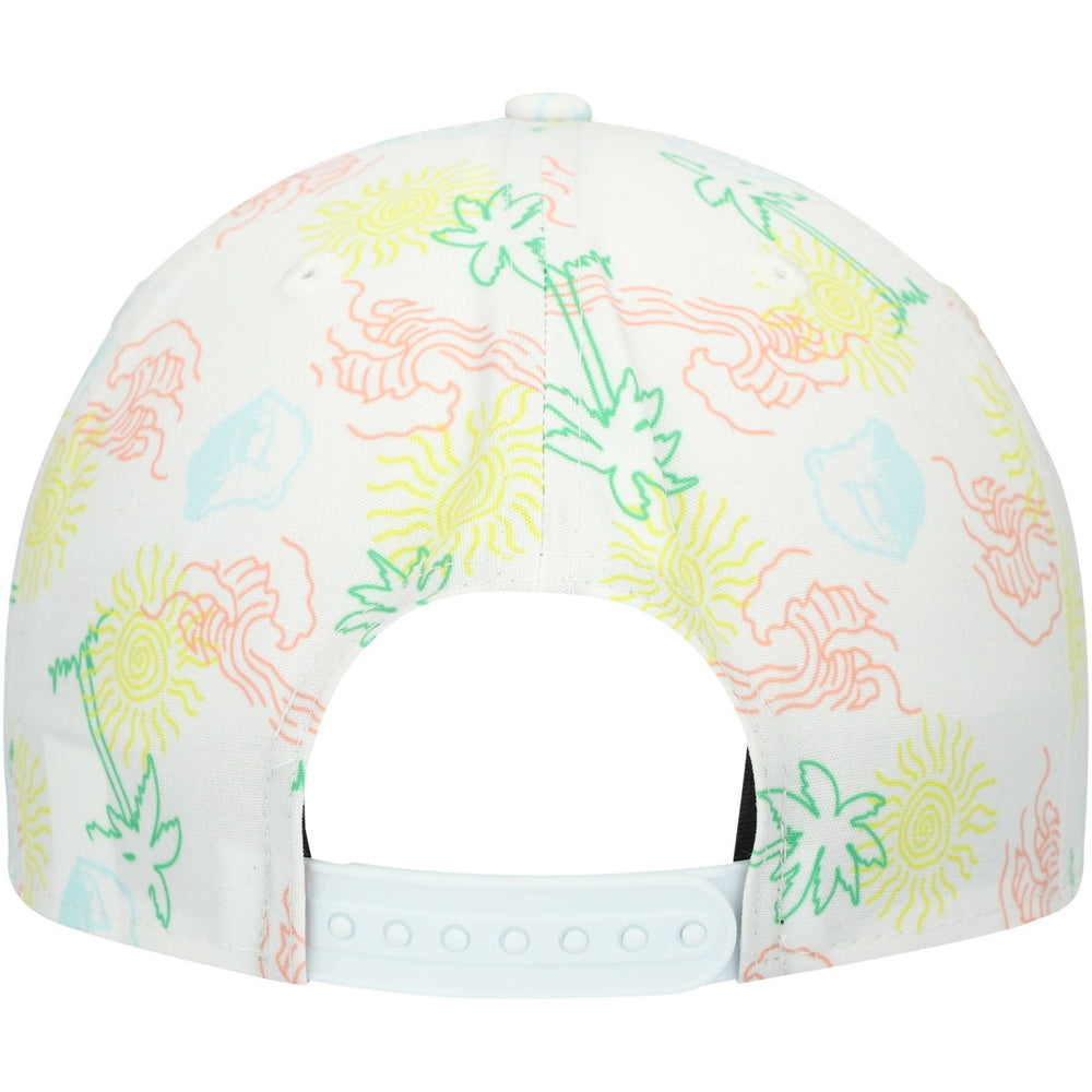 Memphis Grizzlies Palm Trees and Waves Golfer Adjustable Hat White - New Era