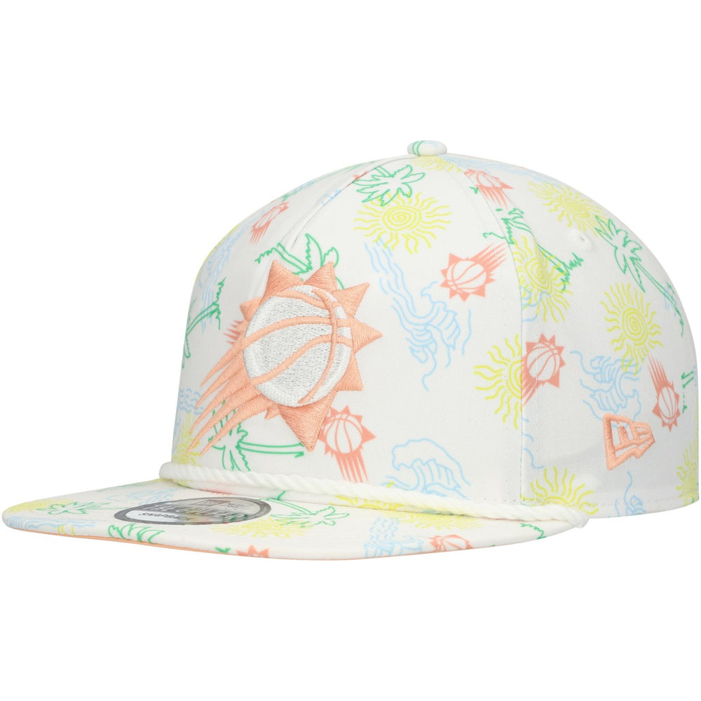 Phoenix Suns Palm Trees and Waves Golfer Adjustable Hat White - New Era