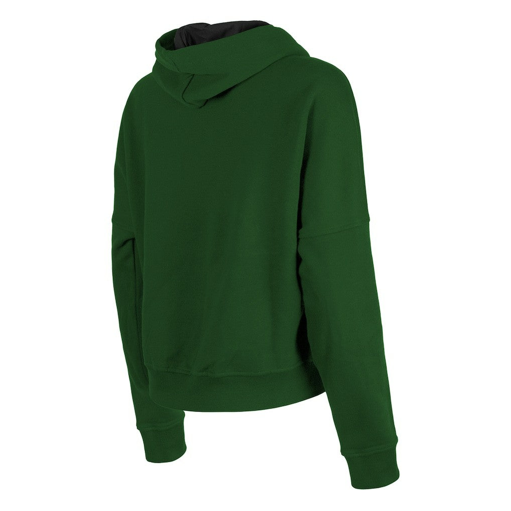New York Jets New Era Women's Boxy Pullover Hoodie - Heather Green Hoodies