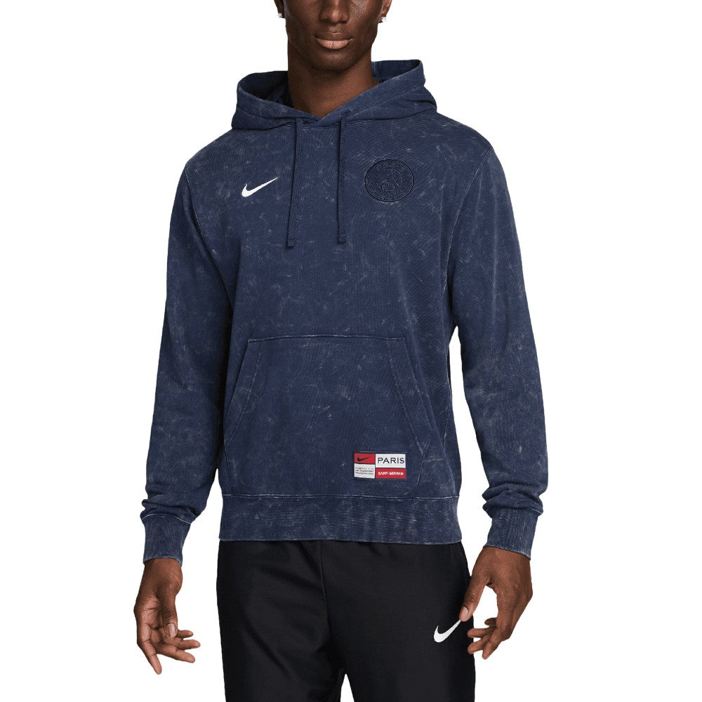 Paris Saint-Germain Club Washed Pullover Hoodie Navy - Nike online