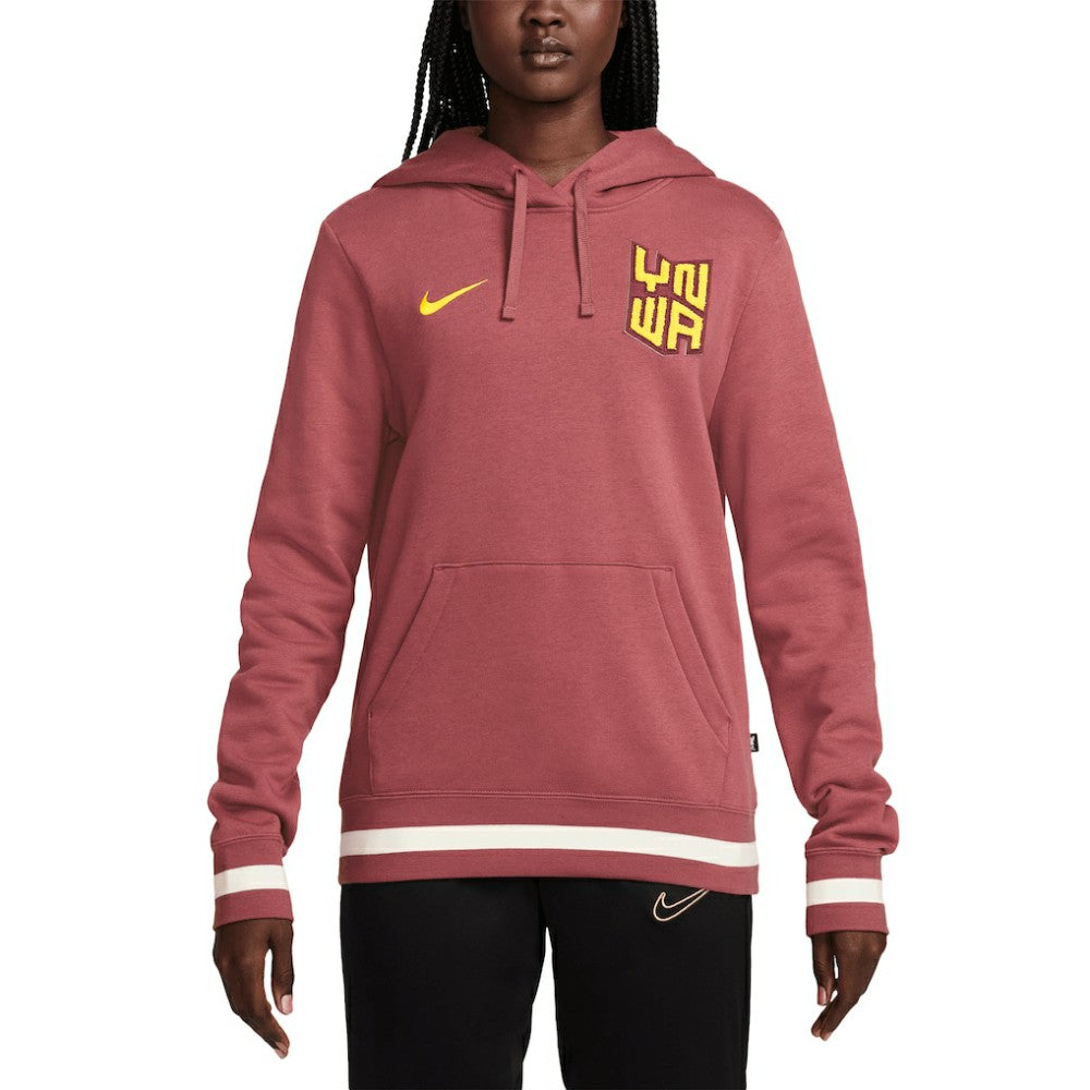 Liverpool Women's 2024/25 Third Club Fleece Pullover Hoodie Burgundy - Nike for sale