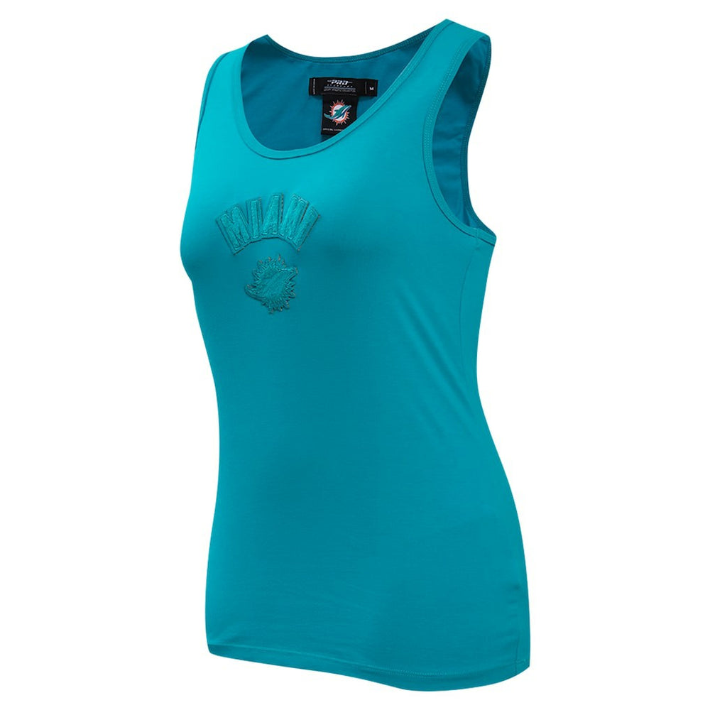 Miami Dolphins Pro Standard Women's Triple Tonal Racerback Tank Top - Aqua Tops