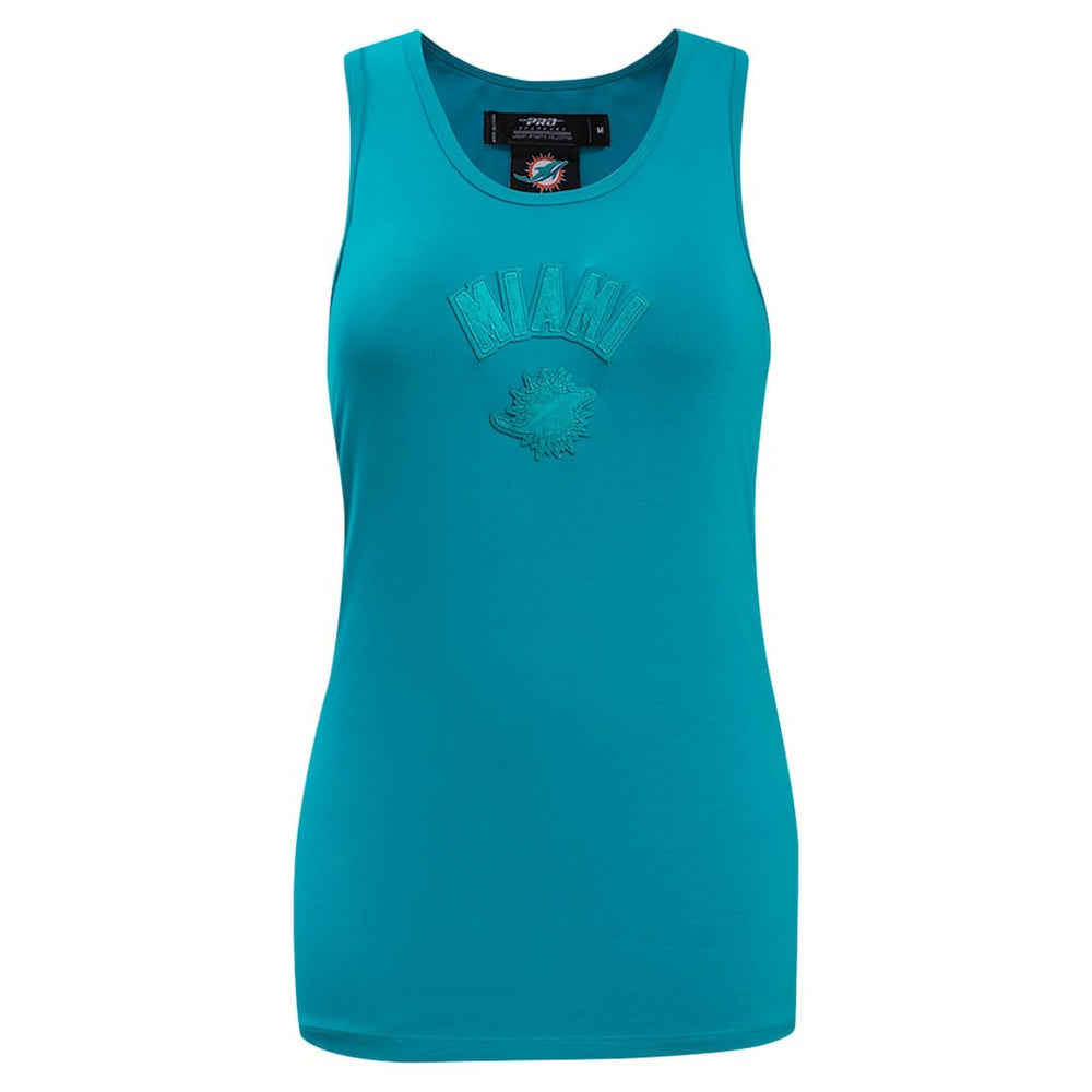 Miami Dolphins Pro Standard Women's Triple Tonal Racerback Tank Top - Aqua Tops