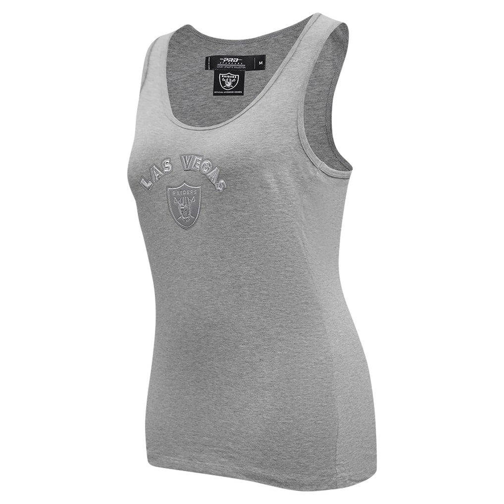 Las Vegas Raiders Pro Standard Women's Triple Tonal Racerback Tank Top - Gray Tops
