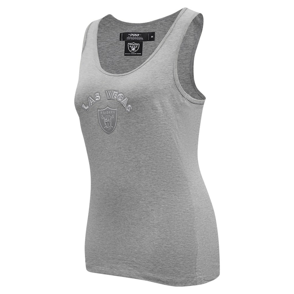 Las Vegas Raiders Pro Standard Women's Triple Tonal Racerback Tank Top - Gray Tops