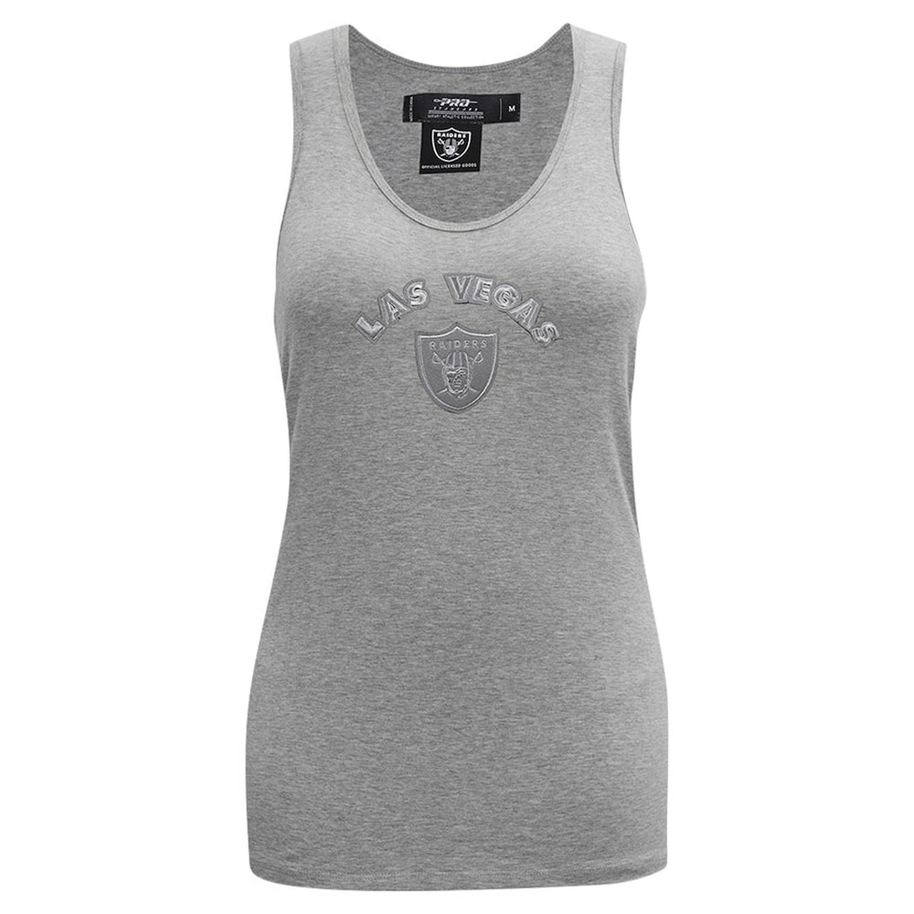 Las Vegas Raiders Pro Standard Women's Triple Tonal Racerback Tank Top - Gray Tops
