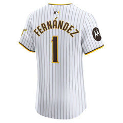 Tony Fernández San Diego Padres Nike Home Elite Sponsor Patch Player Jersey - White Jerseys
