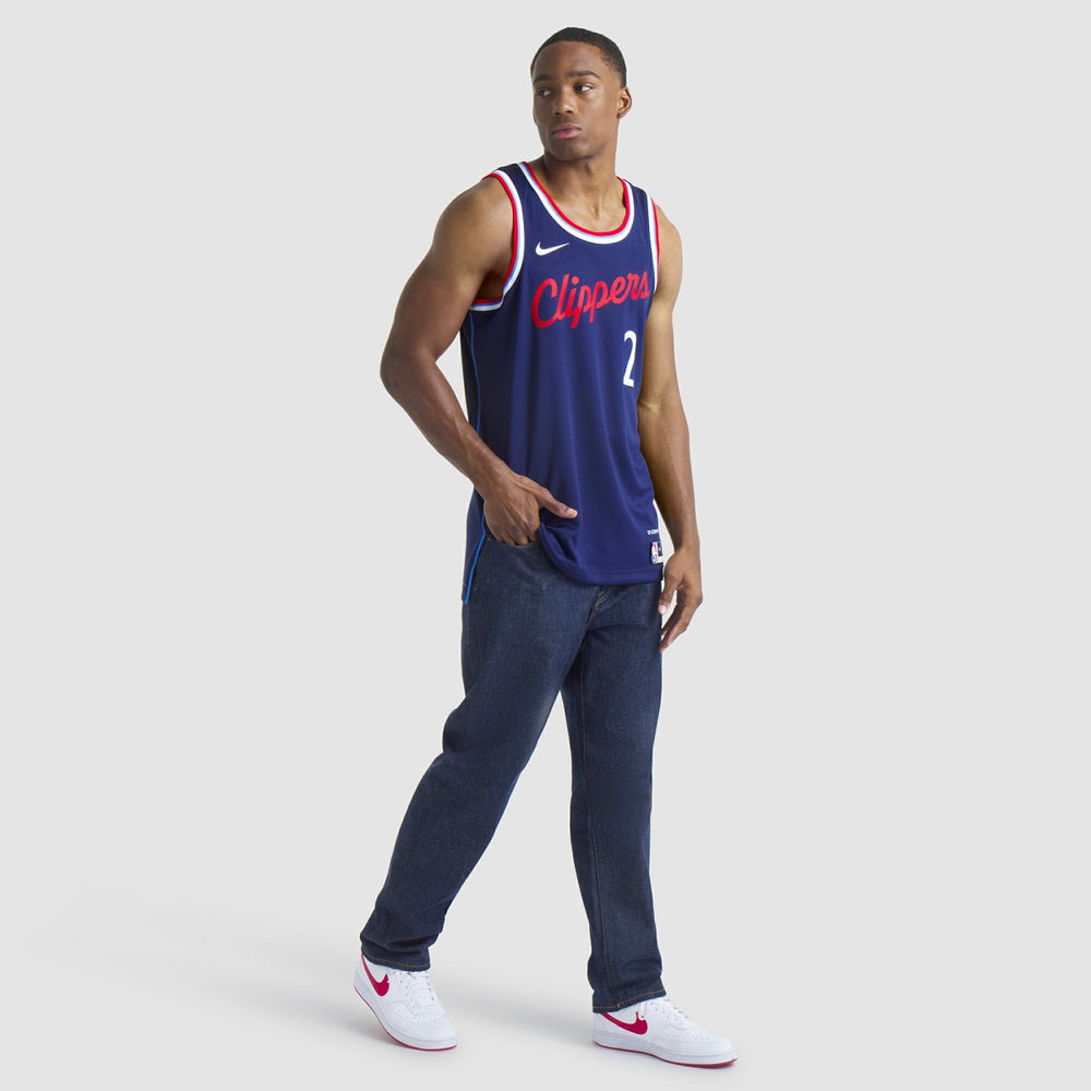 Kawhi Leonard LA Clippers Unisex 2024/25 Swingman Jersey Navy Icon Edition - Nike