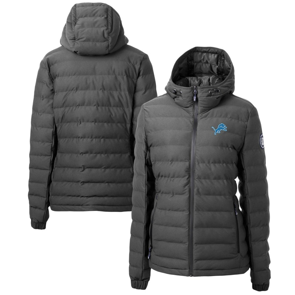 Detroit Lions Cutter & Buck Women's Mission Ridge Repreve Eco Insulated Full-Zip Puffer Jacket - Gray Jackets