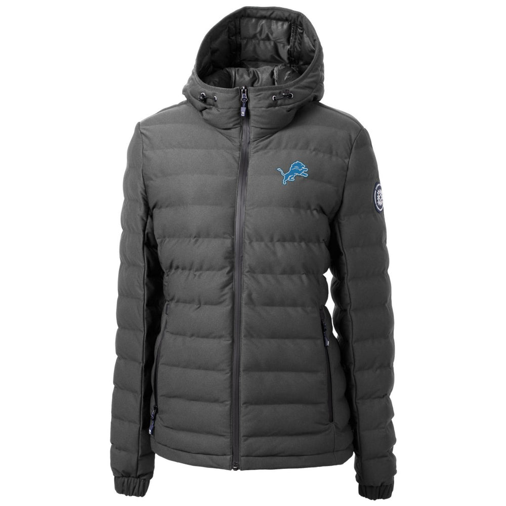 Detroit Lions Cutter & Buck Women's Mission Ridge Repreve Eco Insulated Full-Zip Puffer Jacket - Gray Jackets