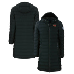 Washington Commanders Cutter & Buck Women's Mission Ridge Repreve Eco Insulated Long Full-Zip Puffer Jacket - Black Jackets