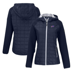Buffalo Bills Cutter & Buck Women's Rainier Primaloft Eco Full-Zip Hybrid Jacket - Navy Jackets