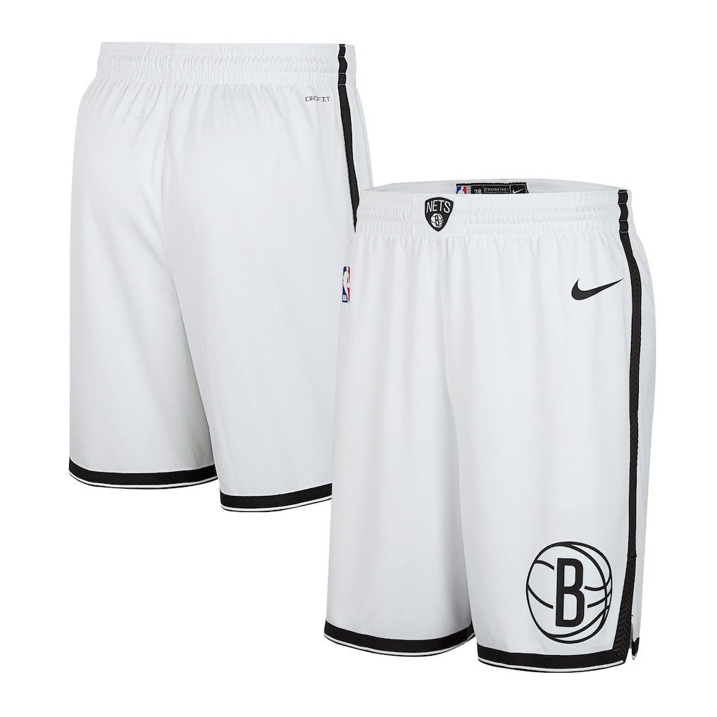 Brooklyn Nets 2024/25 Association Edition Swingman Shorts White - Nike
