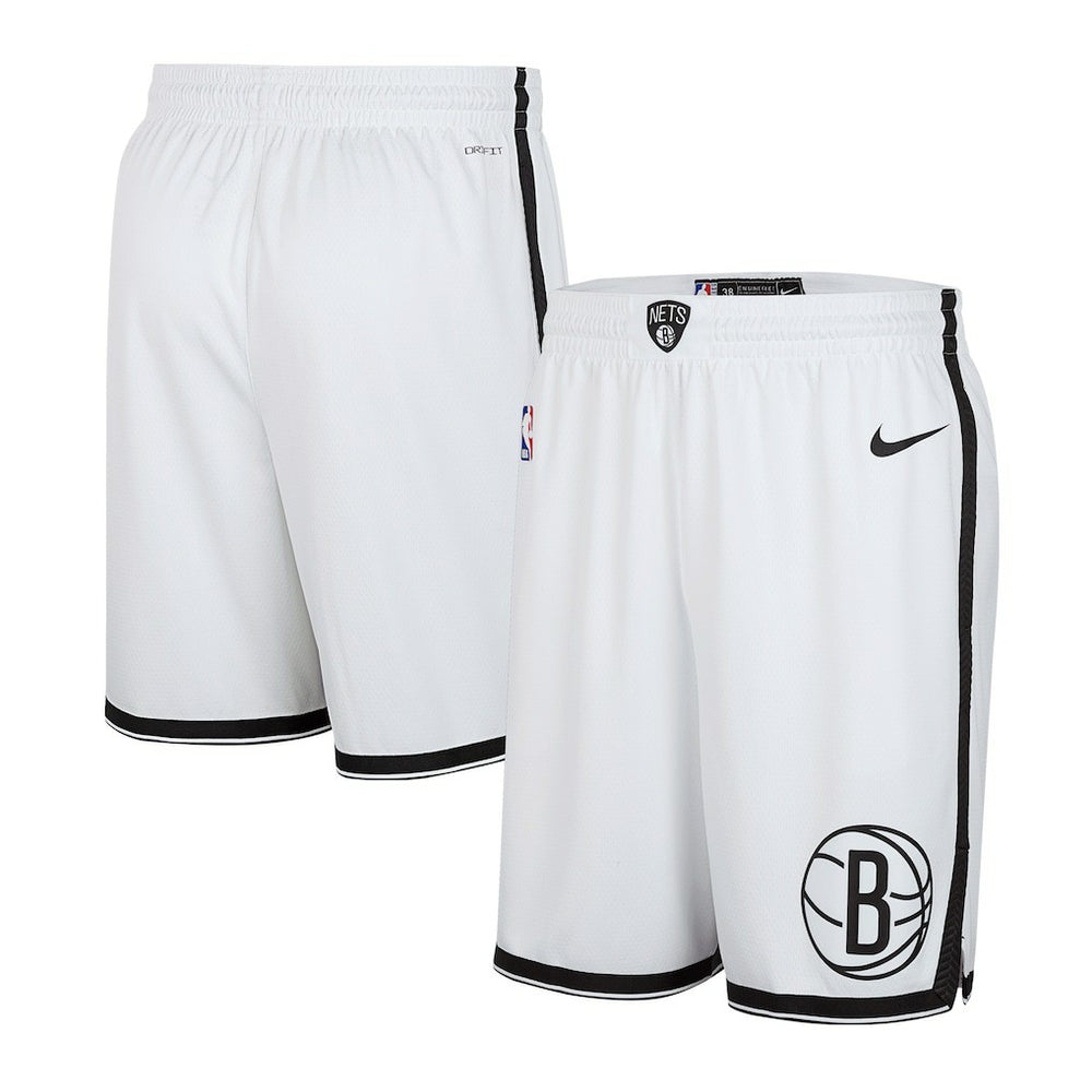 Brooklyn Nets 2024/25 Association Edition Swingman Shorts White - Nike