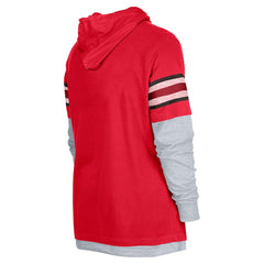 Atlanta Falcons New Era Twofer Long Sleeve Hooded T-Shirt - Red T-shirts