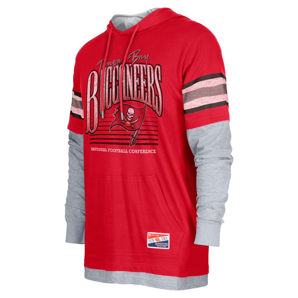 Tampa Bay Buccaneers New Era Twofer Long Sleeve Hooded T-Shirt - Red T-shirts