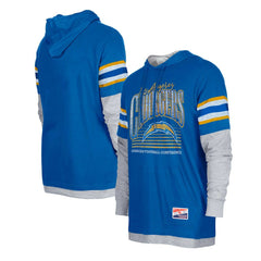 Los Angeles Chargers New Era Twofer Long Sleeve Hooded T-Shirt - Royal T-shirts