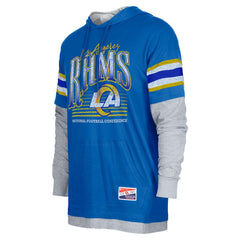 Los Angeles Rams New Era Twofer Long Sleeve Hooded T-Shirt - Royal T-shirts