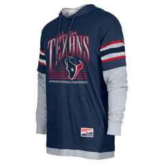 Houston Texans New Era Twofer Long Sleeve Hooded T-Shirt - Navy T-shirts