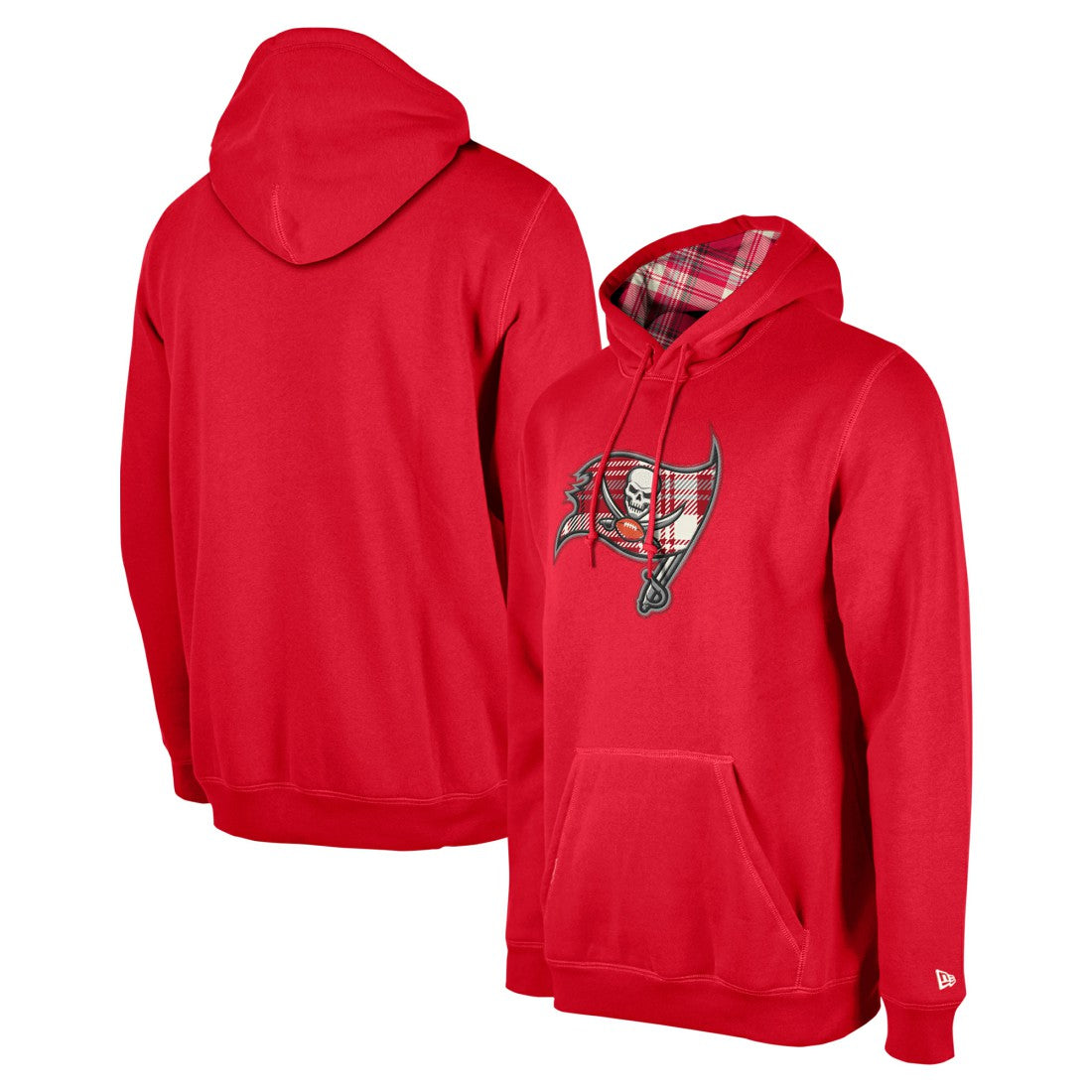 Tampa Bay Buccaneers New Era 3rd Down Plaid Pullover Hoodie - Red Hoodies